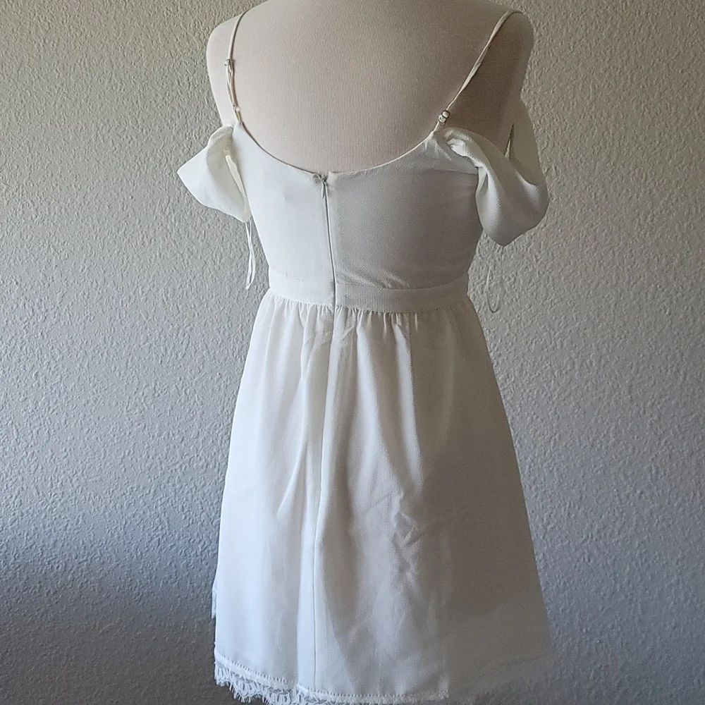 WAYF Cream/White Dress NWT - Picture 4 of 10